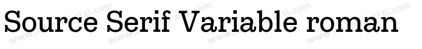 Source Serif Variable roman 字体字体转换